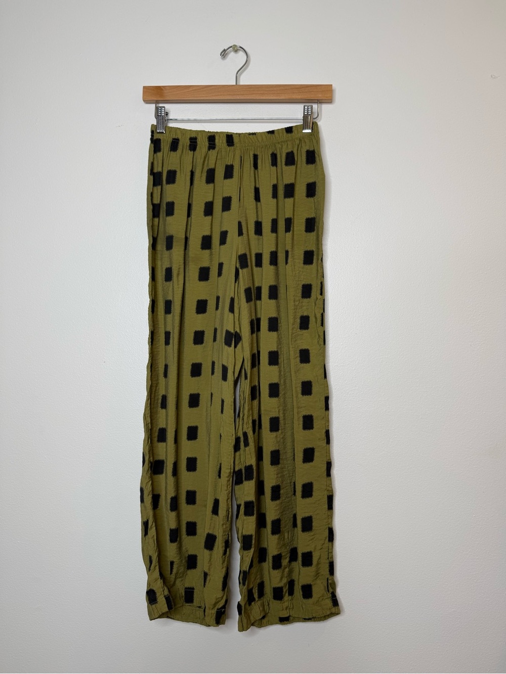 Cut Loose Cropped Pants with Darks Barrel Balloon Leg Geometrical Print green xs - Picture 2 of 11